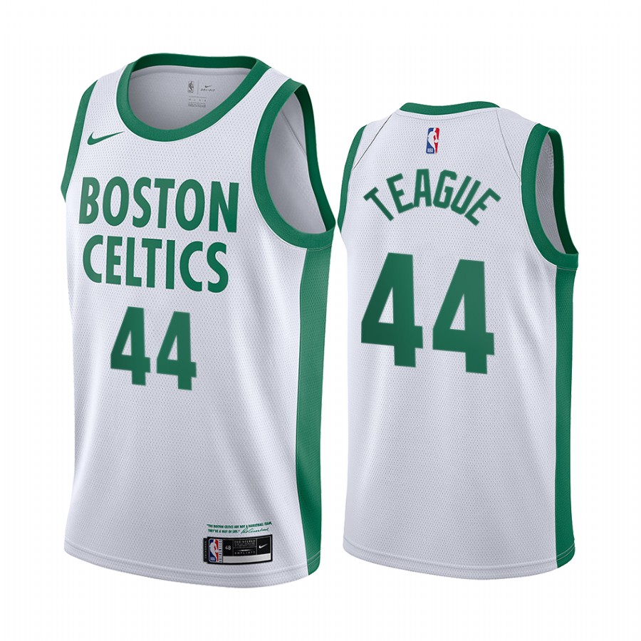 Men's Boston Celtics Jeff Teague #55 White 2020-21 2020 Trade City Jersey 2401WZAE